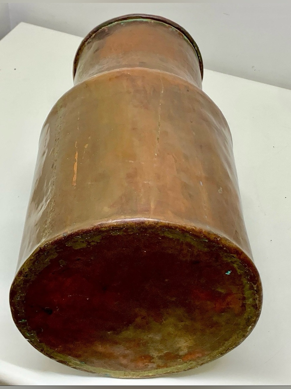 18th Century Antique Hammered Copper Brass Water Pitcher Vase Urn Jug - Picture 7 of 16